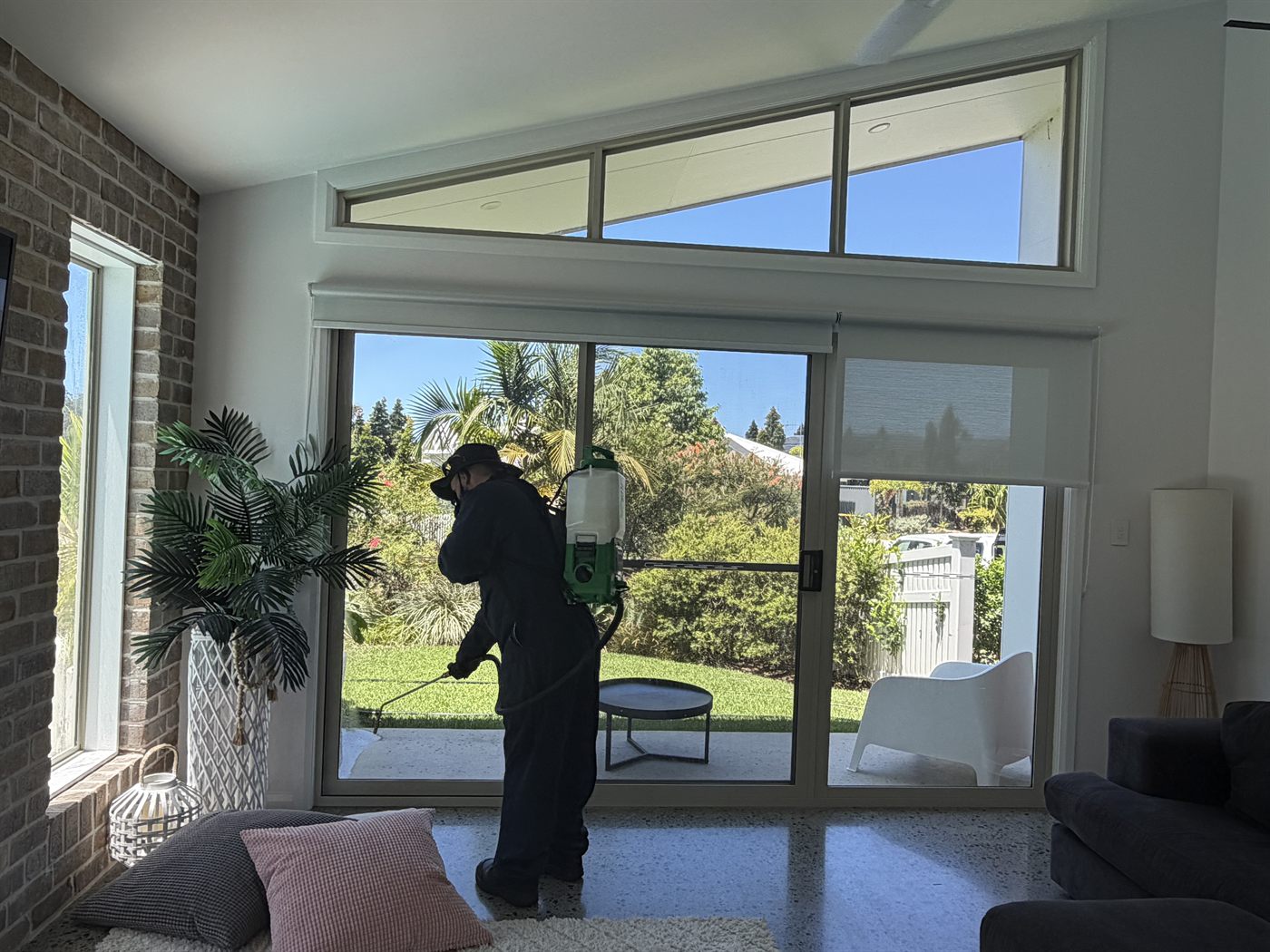 Fumatex treating the interior of a family home
